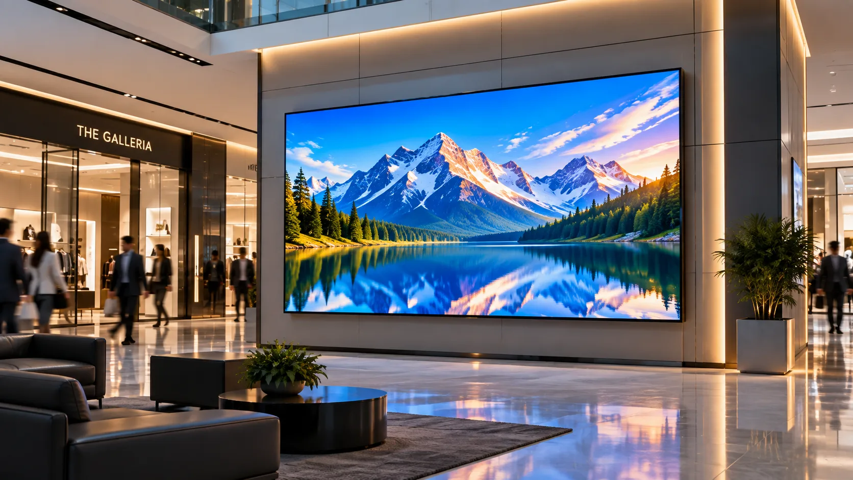 Synoveta SV-IX indoor LED display in a retail environment